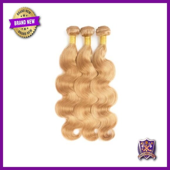 34-Inch Brazilian Human Hair Extensions, Double Weft Body Wave Bundles